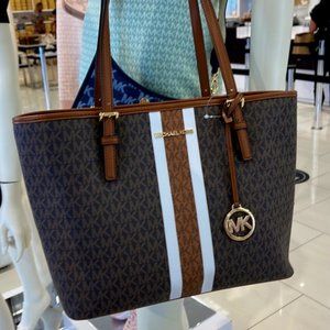 Michael Kors Jet Set Travel Medium Carryall Tote Luggage Multi